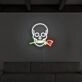 Skull With Rose Neon Sign