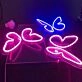 3 Butterflies On One Board Neon Sign