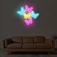 5 Butterflies On One Board Neon Sign