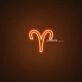 Aries Zodiac Neon Sign