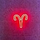 Aries Zodiac Neon Sign