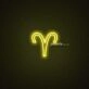 Aries Zodiac Neon Sign