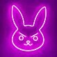 Dva Bunny Neon Sign