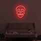 Skull With Hearts LED Neon Sign