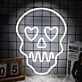 Skull With Hearts LED Neon Sign