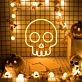 Cartoon Skull Head Neon Sign