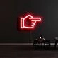 Index Finger Neon Sign