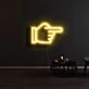 Index Finger Neon Sign
