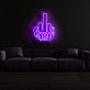 Middle Finger Fck You Neon Sign