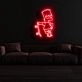 The Simpsons Simpson with Skateboard Neon Sign