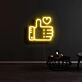 Thumbs Up Like Neon Sign