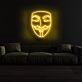 V for Vendetta Mask Neon Sign