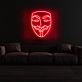 V for Vendetta Mask Neon Sign
