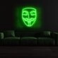 V for Vendetta Mask Neon Sign