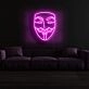 V for Vendetta Mask Neon Sign