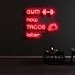 Gym Now Tacos Later Neon Sign