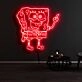 Spongebob Index Finger Neon Sign