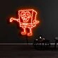 Spongebob Reaching Hand Neon Sign