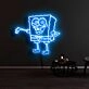 Spongebob Reaching Hand Neon Sign