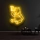 Winnie The Pooh And Butterfly Neon Sign