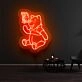 Winnie The Pooh And Butterfly Neon Sign