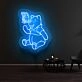 Winnie The Pooh And Butterfly Neon Sign