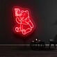 Winnie The Pooh And Butterfly Neon Sign