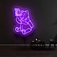 Winnie The Pooh And Butterfly Neon Sign