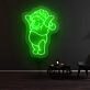Winnie The Pooh Christmas Hat Neon Sign