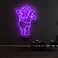Winnie The Pooh Christmas Hat Neon Sign