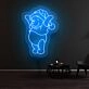 Winnie The Pooh Christmas Hat Neon Sign