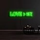 Love Hate Neon Sign