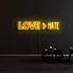 Love Hate Neon Sign