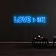 Love Hate Neon Sign