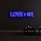 Love Hate Neon Sign