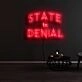State In Denial Neon Sign