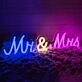 Bright Vivid Mr. & Mrs. Wedding LED Neon Sign