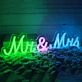 Bright Vivid Mr. & Mrs. Wedding LED Neon Sign
