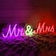 Bright Vivid Mr. & Mrs. Wedding LED Neon Sign