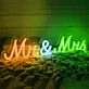 Bright Vivid Mr. & Mrs. Wedding LED Neon Sign