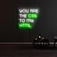 You are the CSS to my HTML Neon Sign