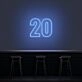 20 Neon Number Neon Sign
