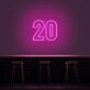 20 Neon Number Neon Sign