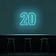 20 Neon Number Neon Sign