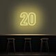20 Neon Number Neon Sign
