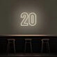 20 Neon Number Neon Sign
