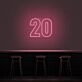 20 Neon Number Neon Sign