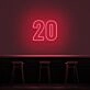 20 Neon Number Neon Sign