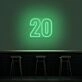 20 Neon Number Neon Sign