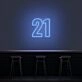 21 Neon Number Neon Sign